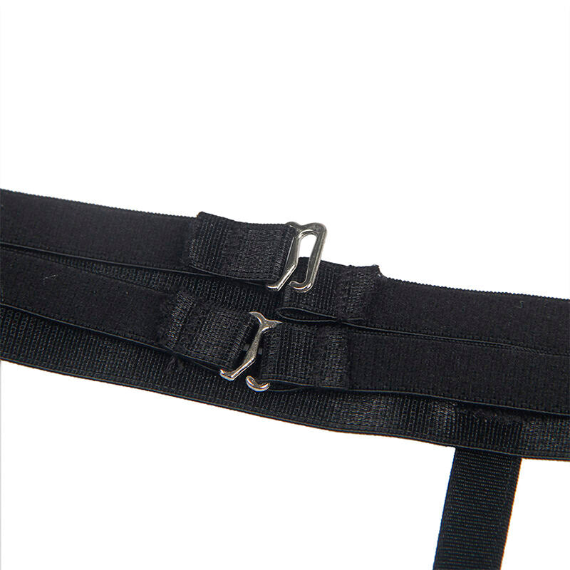 SUBBLIME - 954147 BODY MIT STRUMPFHALTER SCHWARZ S/M