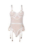 SUBBLIME - 954291 BODY WITH CHAINS + GARTER BELT WHITE L/XL