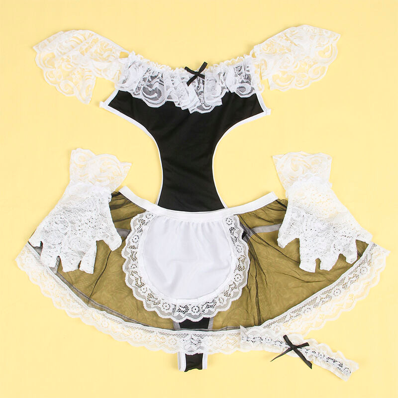 SUBBLIME - 954314 SEXY DIENERIN KOSTÜM SCHWARZ/WEISS L/XL
