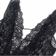 SUBBLIME - 954383 SEXY BODY MIT STRUMPFHALTER SCHWARZ S/M