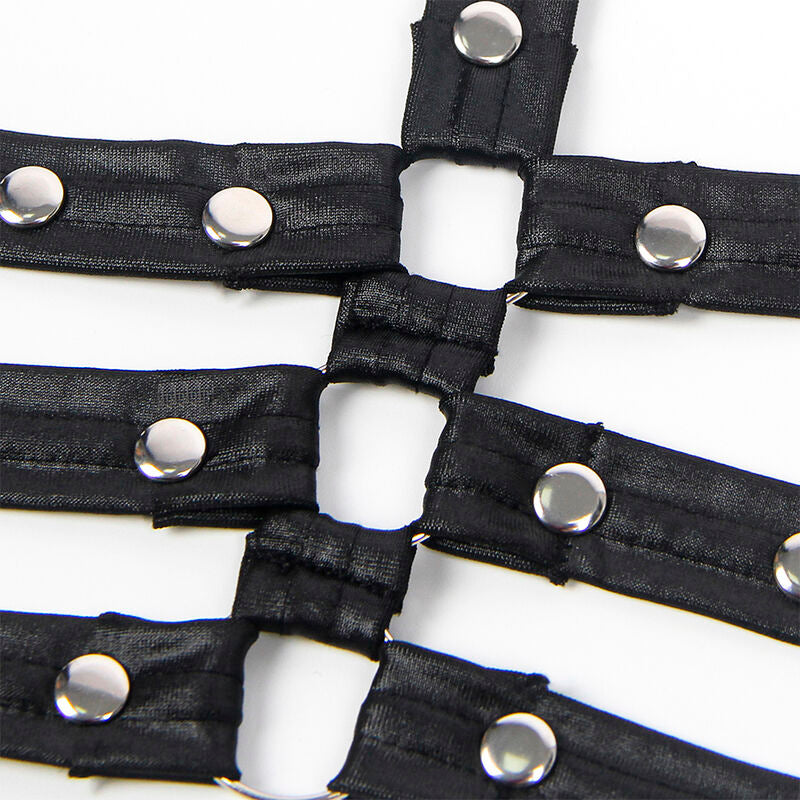 SUBBLIME - 954413 LEDER BONDAGE BODY SCHWARZ L/XL
