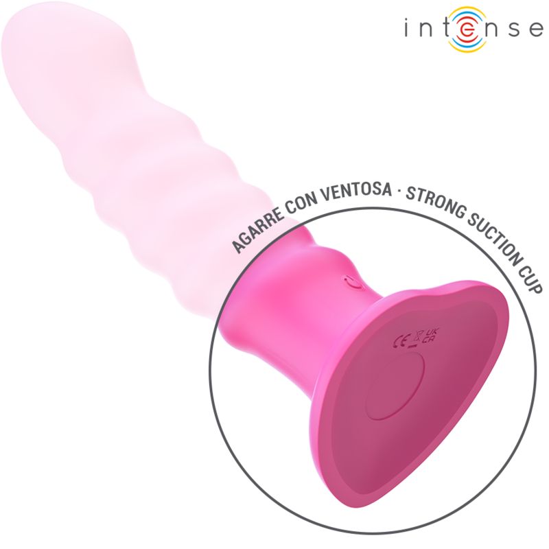 INTENSE - CINDY Sensory Device SIZE L SPIRAL DESIGN 10 VIBRATIONS PINK REMOTE CONTROL