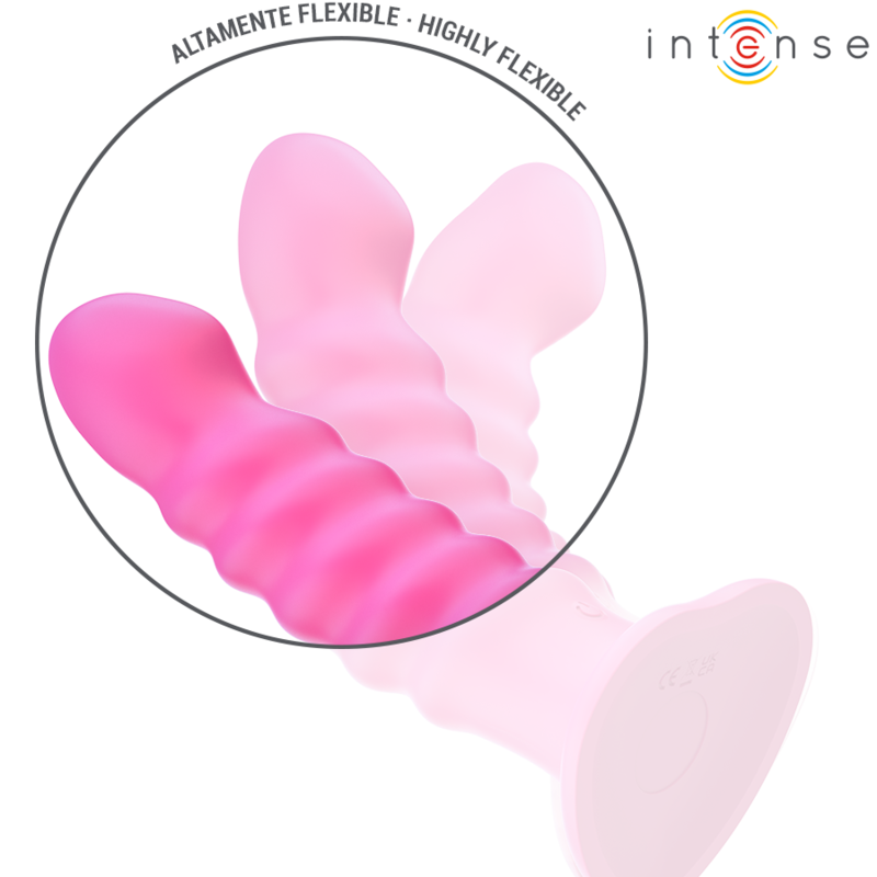 INTENSE - CINDY Sensory Device SIZE L SPIRAL DESIGN 10 VIBRATIONS PINK REMOTE CONTROL