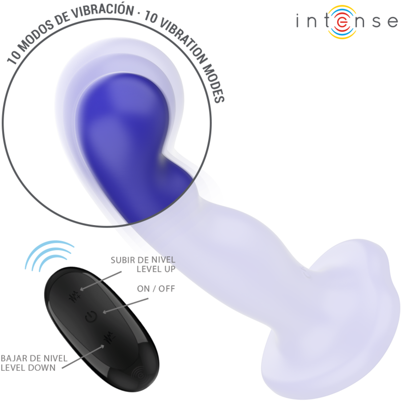 INTENSE - SHORTY Sensory Device WITH SUCTION CUP BLUE REMOTE CONTROL