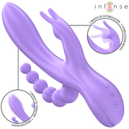 INTENSE – MIKO TRIPLE-Sinnesgerät HASE & STIMULATOR & ANAL 7 VIBRATIONEN LILA