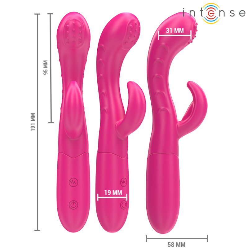 INTENSE - AMARA Sensory Device WITH STIMULATING TONGUE 10 VIBRATIONS PINK
