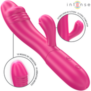 INTENSE - IVY FLEXIBLE Sensory Device 10 VIBRATIONS WITH STIMULATING TONGUE PINK