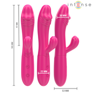 INTENSE - IVY FLEXIBLE Sensory Device 10 VIBRATIONS WITH STIMULATING TONGUE PINK