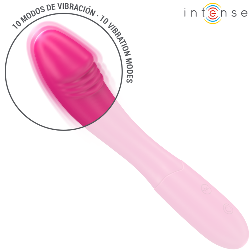 INTENSE - BELINDA Sensory Device 19 CM FLEXIBLE 10 VIBRATIONS PINK