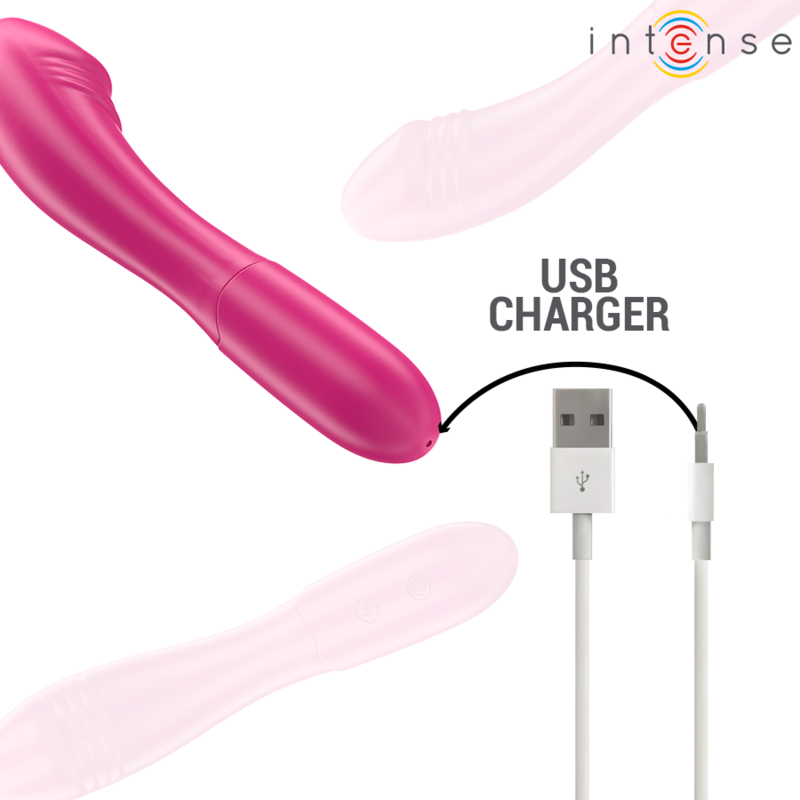 INTENSE - BELINDA Sensory Device 19 CM FLEXIBLE 10 VIBRATIONS PINK