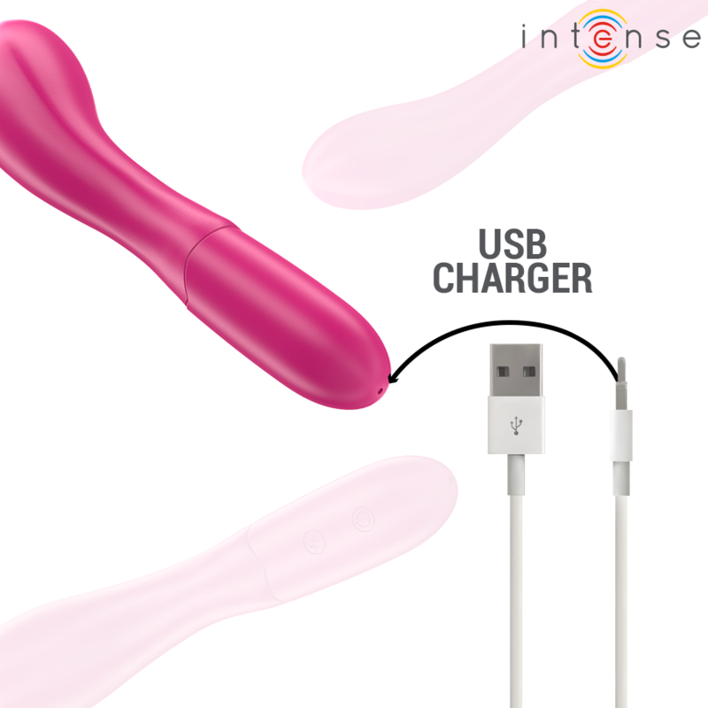 INTENSE - LISETTE Sensory Device 19 CM FLEXIBLE 10 VIBRATIONS PINK