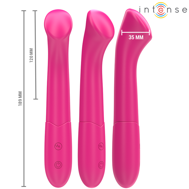 INTENSE - PATY Sensorisches Gerät 19 CM FLEXIBEL 10 VIBRATIONEN MODELL 2 ROSA