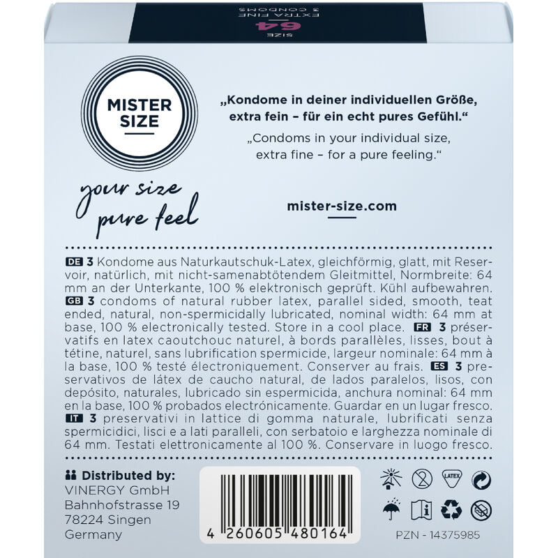 MISTER SIZE – KONDOME GRÖSSE XXL 64 MM (3 STÜCK)