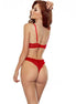 PASSION - CATILLA SET THONG + BRA RED S/M
