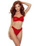 PASSION - CATILLA SET THONG + BRA RED L/XL