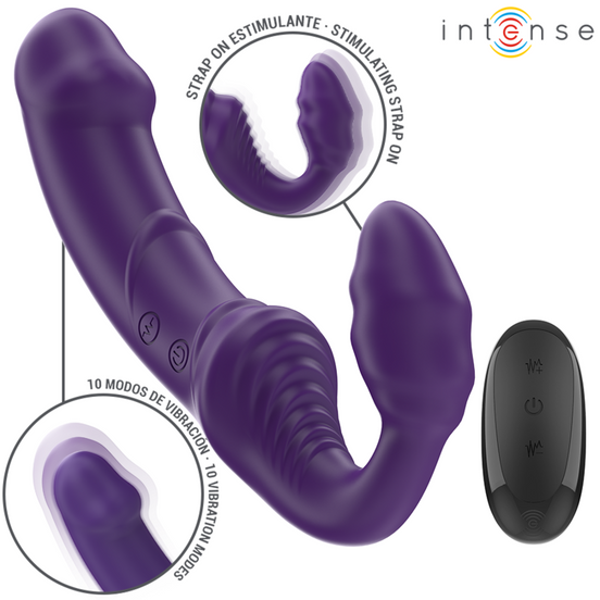 INTENSE - JILL DOUBLE Sensory Device 20 CM PURPLE REMOTE CONTROL