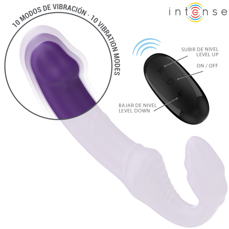 INTENSE - JILL DOUBLE Sensory Device 20 CM PURPLE REMOTE CONTROL