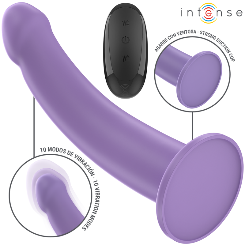 INTENSE - EDDIE Sensory Device 17.5 CM 10 VIBRATIONS PURPLE REMOTE CONTROL