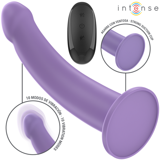 INTENSE - EDDIE Sensory Device 17.5 CM 10 VIBRATIONS PURPLE REMOTE CONTROL