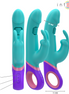 INTENSE - MONICA RABBIT Sensory Device WITH ROTATING G-SPOT STIMULATOR BLUE