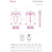 LIVCO CORSETTI FASHION - SAKURA CF 90357 JUMPSUIT + LANGE HANDSCHUHE + STRUMPFHALTER SCHWARZ L/XL