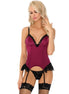 LIVCO CORSETTI FASHION - AGRAFENA CF 90436 CORSET + THONG BURGUNDY L/XL