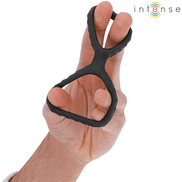 INTENSE - DEWEY DOPPEL SILIKON PENISRING SCHWARZ MODELL 2