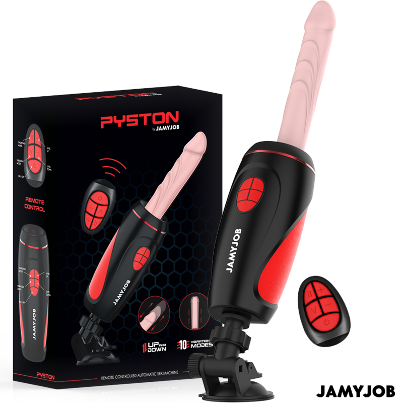 JAMYJOB - PYSTON BASE AUTOMATIC MASTURBATOR WITH REMOTE CONTROL Wellness Device