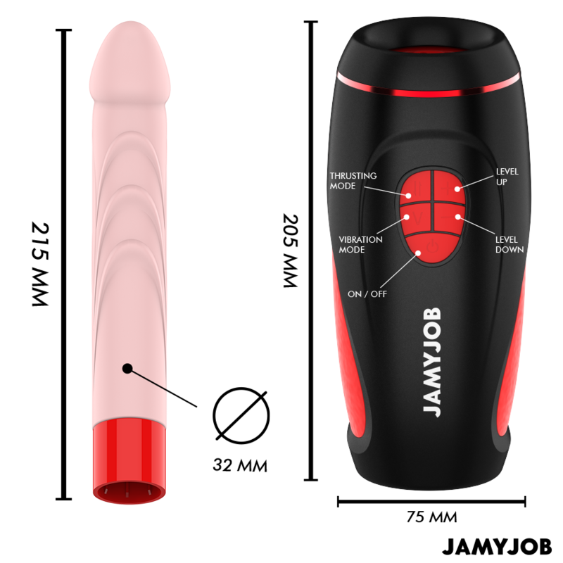 JAMYJOB - PYSTON BASE AUTOMATIC MASTURBATOR WITH REMOTE CONTROL Wellness Device