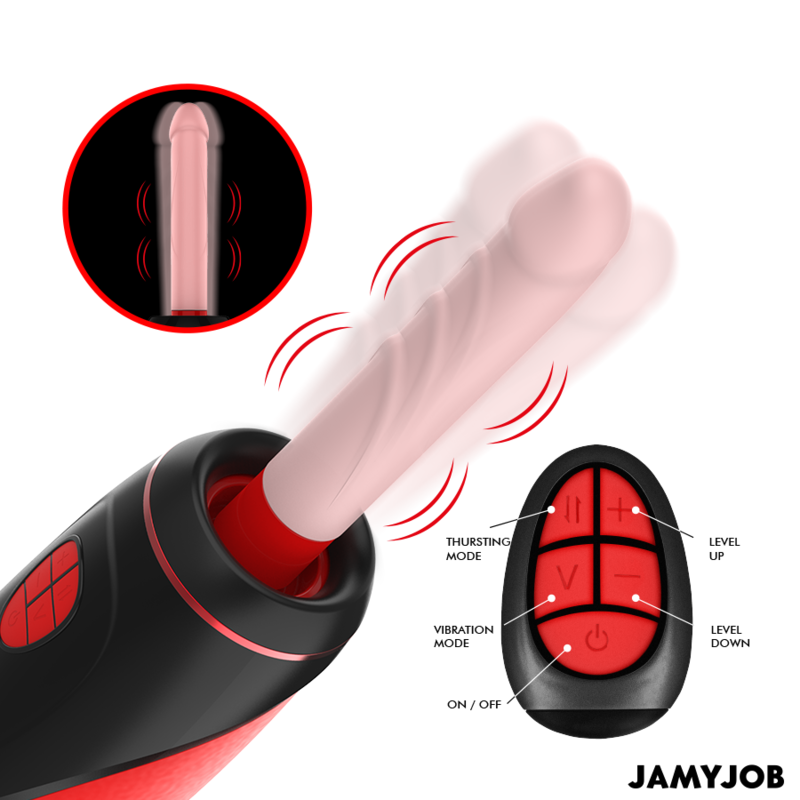 JAMYJOB - PYSTON BASE AUTOMATIC MASTURBATOR WITH REMOTE CONTROL Wellness Device