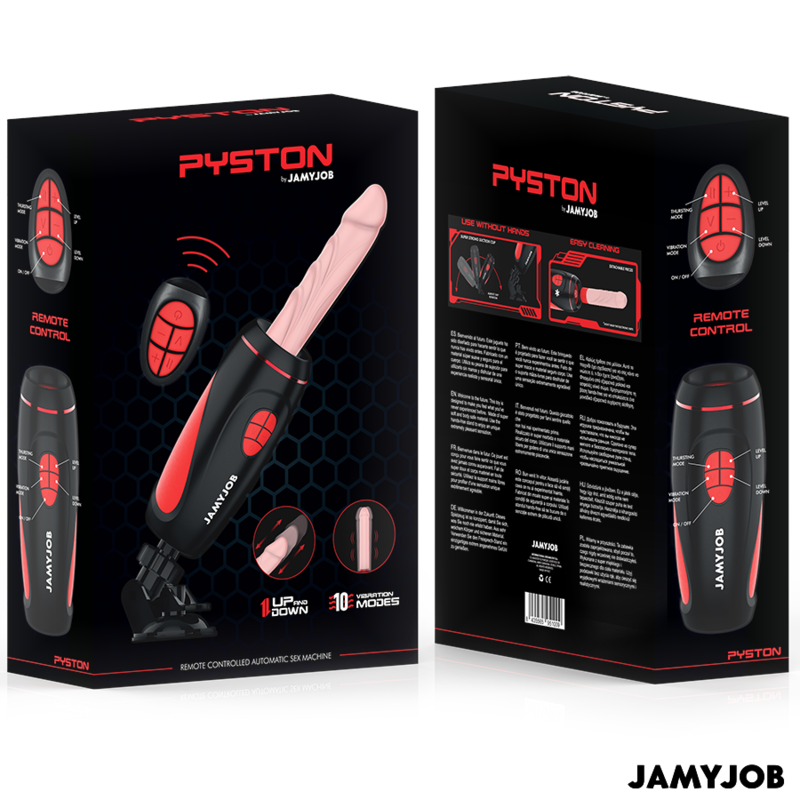 JAMYJOB - PYSTON BASE AUTOMATIC MASTURBATOR WITH REMOTE CONTROL Wellness Device