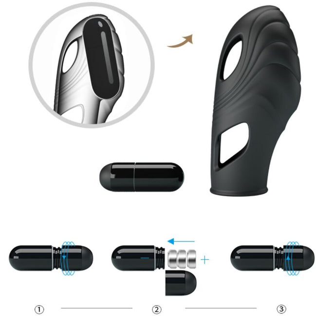 PRETTY LOVE - LICH SILICONE FINGER Sensory Device BLACK