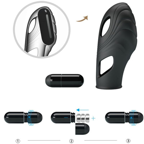 PRETTY LOVE - LICH SILICONE FINGER Sensory Device BLACK