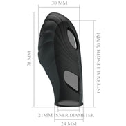 PRETTY LOVE - LICH SILICONE FINGER Sensory Device BLACK