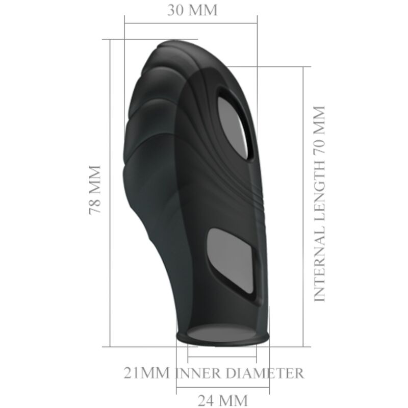 PRETTY LOVE - LICH SILICONE FINGER Sensory Device BLACK