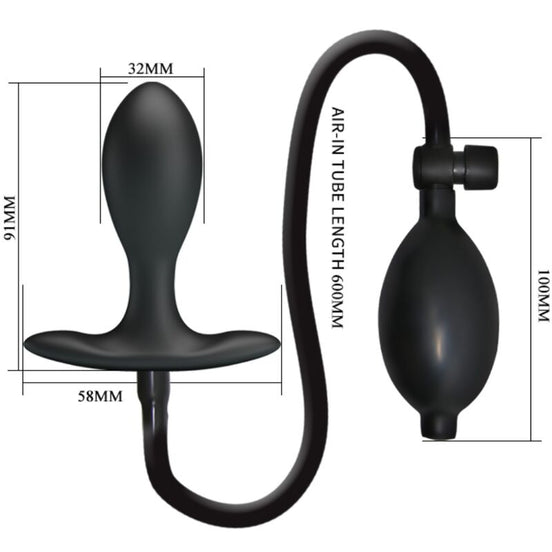 PRETTY LOVE - AUFBLASBARER ANALPLUG SCHWARZ