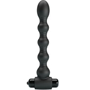 PRETTY LOVE - LYNN SILIKON ANALPLUG 10 VIBRATIONEN SCHWARZ