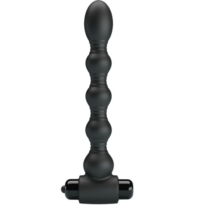PRETTY LOVE - LYNN SILIKON ANALPLUG 10 VIBRATIONEN SCHWARZ
