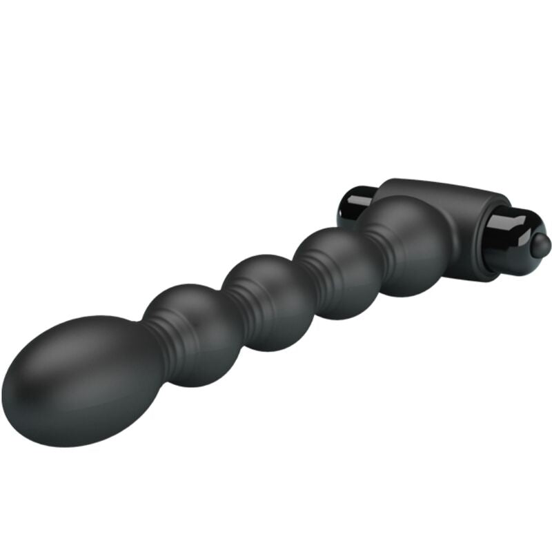 PRETTY LOVE - LYNN SILIKON ANALPLUG 10 VIBRATIONEN SCHWARZ