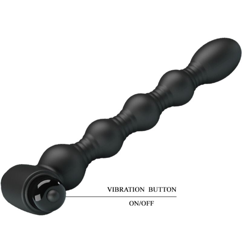 PRETTY LOVE - LYNN SILIKON ANALPLUG 10 VIBRATIONEN SCHWARZ