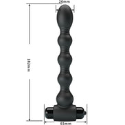 PRETTY LOVE - LYNN SILIKON ANALPLUG 10 VIBRATIONEN SCHWARZ