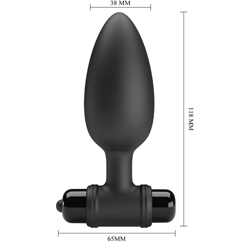 PRETTY LOVE - VIBRA BUTT PLUG 2 ANALPLUG 10 VIBRATIONEN SCHWARZ