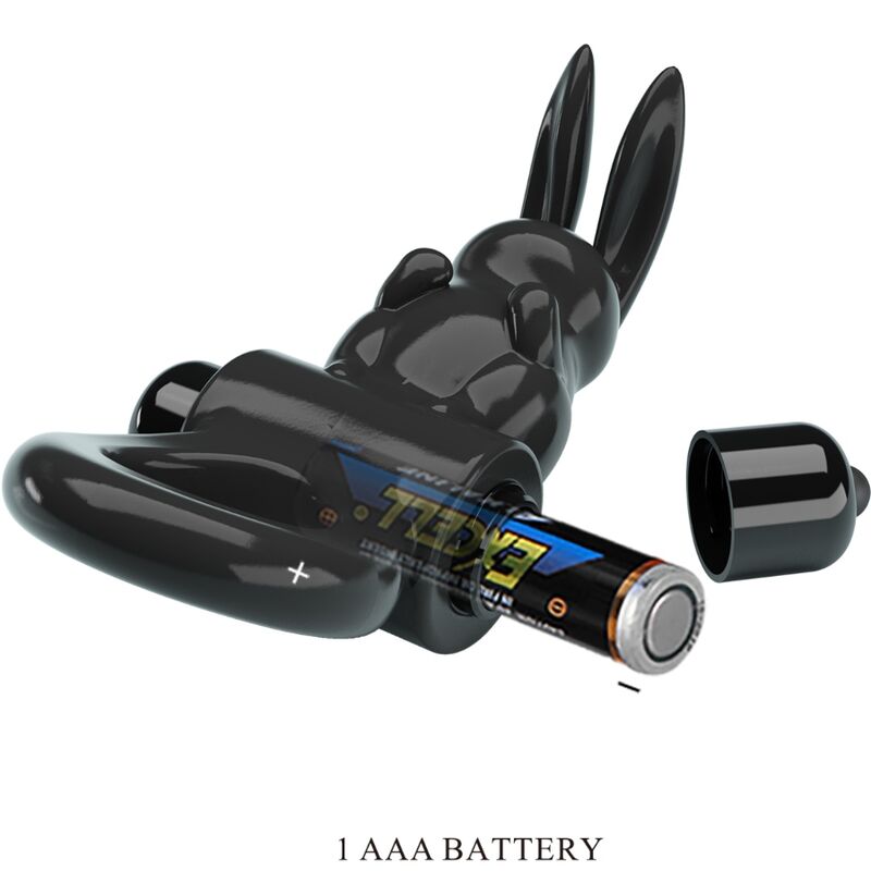 PRETTY LOVE - EXCITING RING RABBIT Sensorisches Gerät RING 10 VIBRATIONEN SCHWARZ