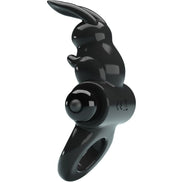 PRETTY LOVE - EXCITING RING RABBIT Sensorisches Gerät RING 10 VIBRATIONEN SCHWARZ