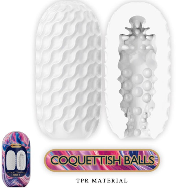 PRETTY LOVE - COQUETTISH BALLS SILIKON MÄNNLICHER MASTURBATOR WEISS