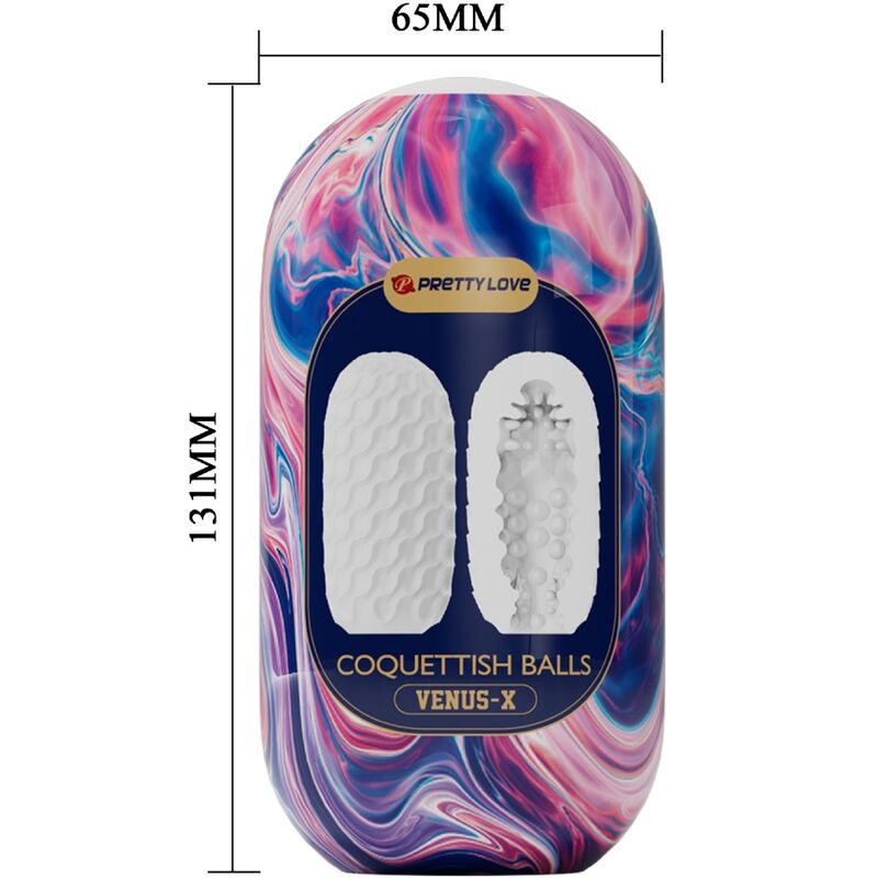 PRETTY LOVE - COQUETTISH BALLS SILIKON MÄNNLICHER MASTURBATOR WEISS