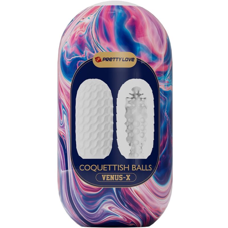PRETTY LOVE - COQUETTISH BALLS SILIKON MÄNNLICHER MASTURBATOR WEISS