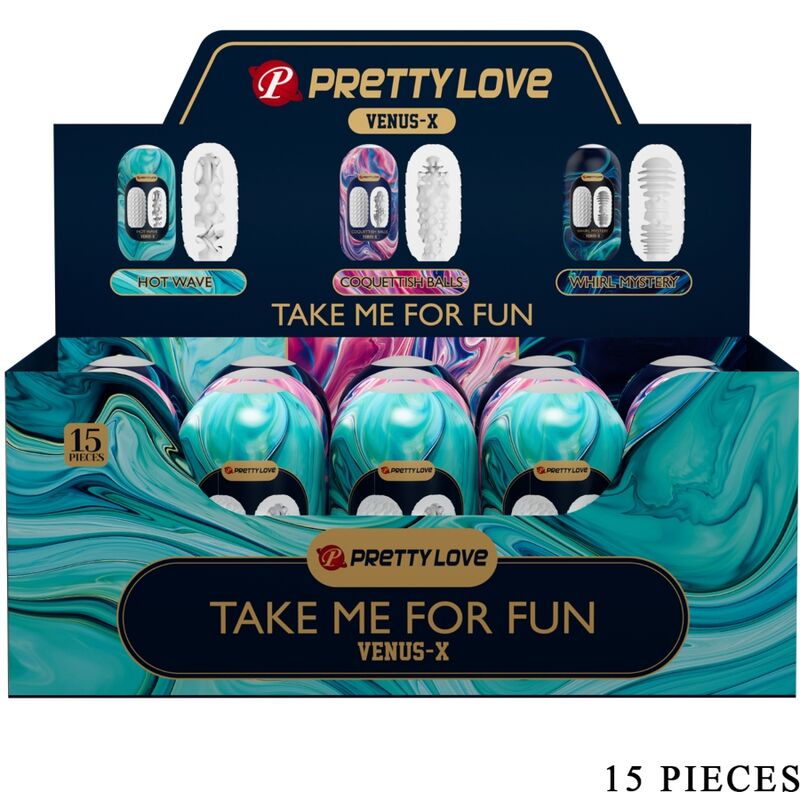 PRETTY LOVE - VENUS X 15 SILIKON-MÄNNLICHER-MASTURBATOR WEISS