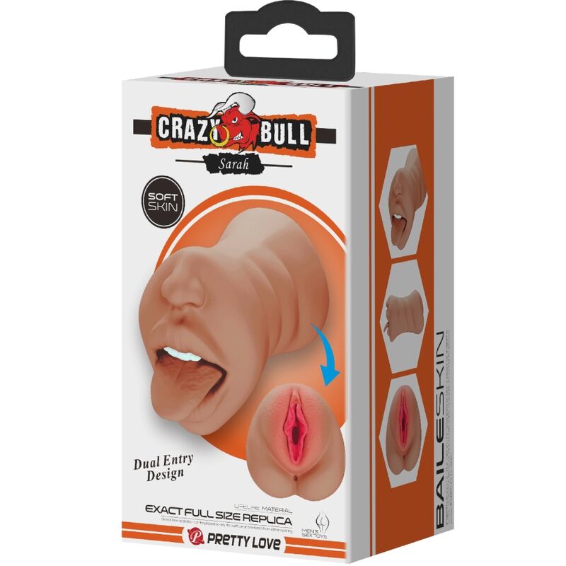 CRAZY BULL - SARAH DOPPEL-MASTURBATOR MUND & VAGINA FLEISCH