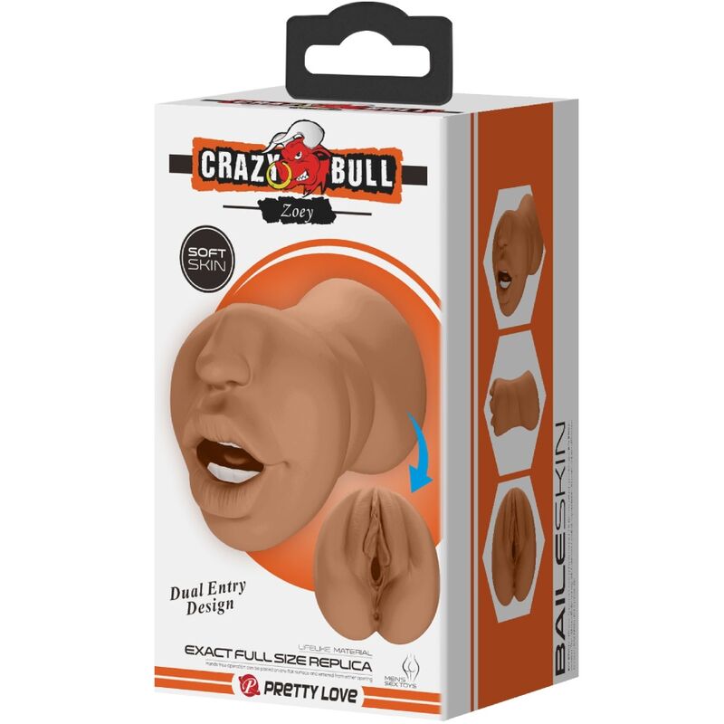 CRAZY BULL - ZOEY DOPPELT MASTURBATOR MUND & VAGINA FLEISCH